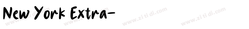 New York Extra字体转换